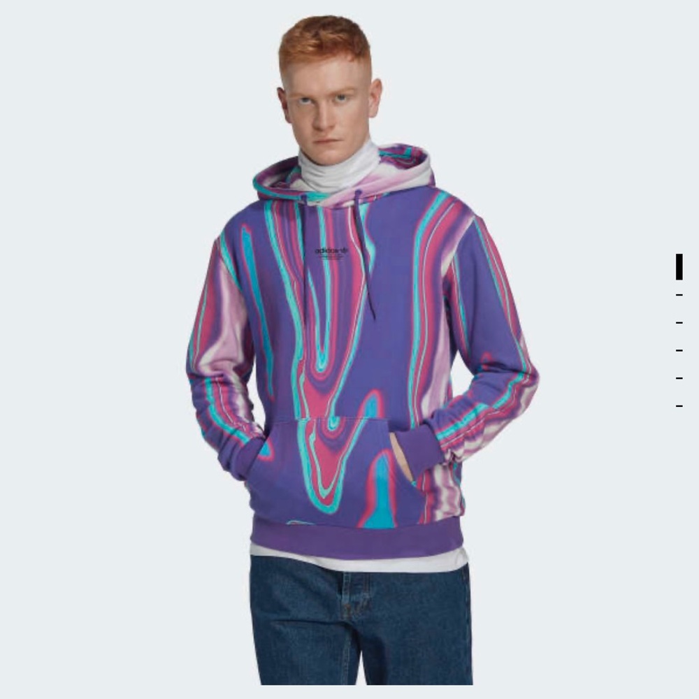 Adidas Hyperreal Allover print tie dye Hoodie